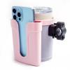 Bike Cup Holder Handlebar Cruiser with Cell Phone Holder Key Holder for Bicycle Motorcycle Scooter Boat Pink view 4