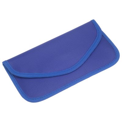 MECCANIXITY Faraday Bag, RFID Signal Blocking Pouch Wallet 7.87 Inch Anti-Tracking Anti-Theft Anti-Spying for Phone and Key Fob, Blue