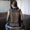 Milwaukee Leather MLL4509 Women's 'Smoocher' Vintage Two Tone Crazy Horse Brown and Black Leather Club Style Motorcycle Vest - X-Large view 2