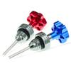 ihreesy Engine Oil Dipstick,CNC Aluminum Alloy Motorcycle Engine Reservoir Oil Level Dipstick Oil Level Gauge Dipstick Tool Fit for GhostFireFuxiBWS,Blue view 2
