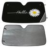 Simple Plain Little Daisy Car Windshield Sun Shade Foldable Automotive Front Window Sunshade Blocks UV Rays Sun Visor for Car Truck SUV - Keeps Your Vehicle Cool, 55 X 27.5 Inch view 3