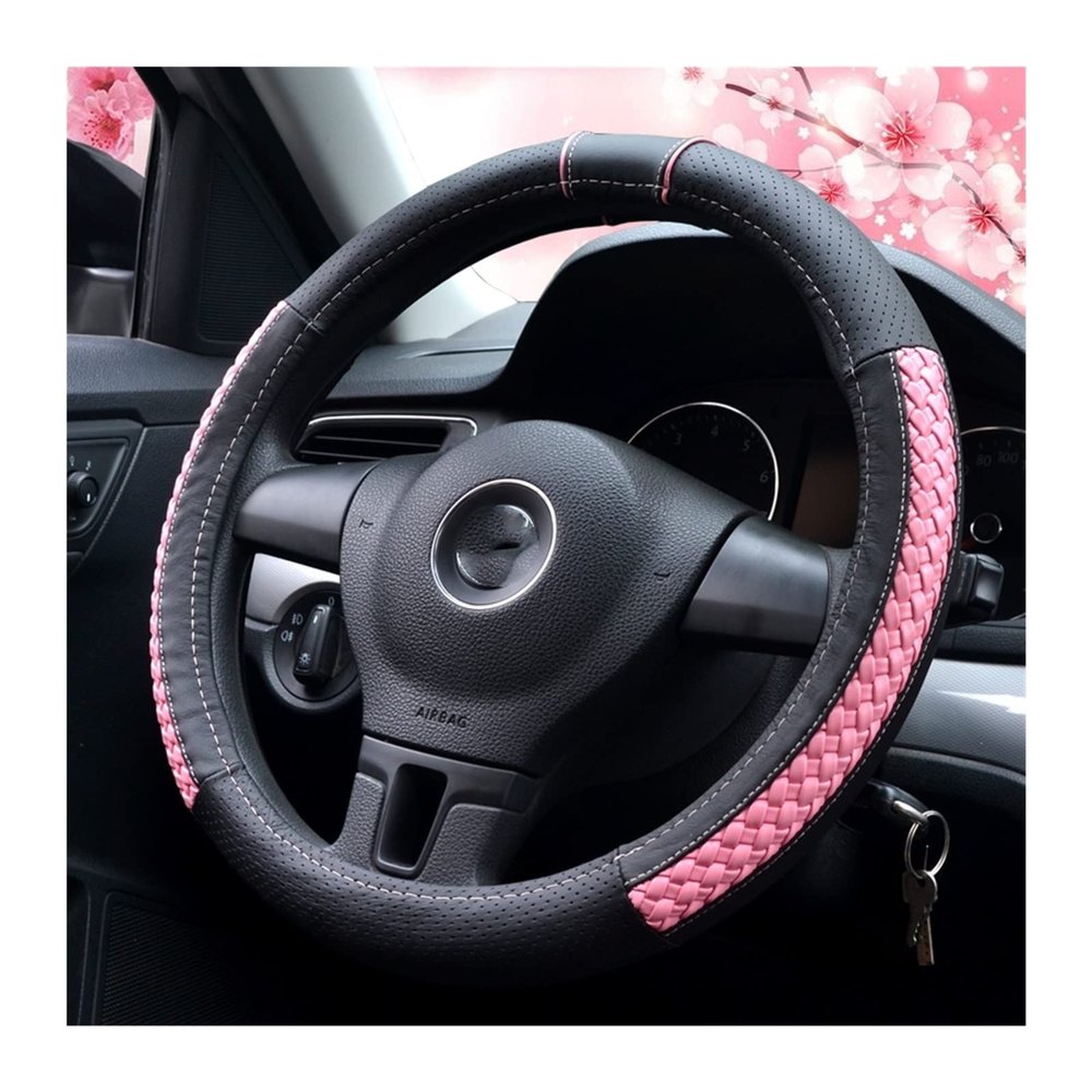 FUERU Car Steering Wheel Cover Set Universal Car Steering Wheel Cover Autumn and Winter Plush Elegant and Good with Car Interiors (Color : 1#)