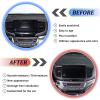 Qiosreui Navigation Panel Frame for Honda Pilot 2019-2022/ Ridgeline 2021-2023/ Passport 2019-2023, Air Outlet AC Vent Cover, Center Control Touch Screen Trim, ABS (Carbon Fiber Texture) view 3