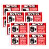 12 Pack Notice Vehicle is Equipped With Audio And Video Recording Devices Notice Audio and Video Recording Stickers - 2 x 4 Inch Car Camera Stickers for Rideshare, Taxi, and Commercial Vehicles view 1