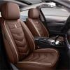 IBCEL Luxury 5 Seats Car Seat Covers for Hyundai Santa Fe 2014 Vehicles Front&Rear Seat Protector Waterproof Leather Seat Cushion Brown view 1