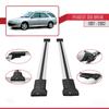 apline Compatible with Peugeot 306 SW 1997-2002 Fly Model Car Roof Rack Cross Bar Grey Aluminium 2 Bars view 3