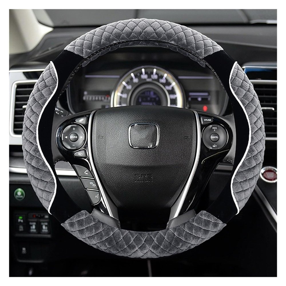 FUERU Car Steering Wheel Cover Set Universal Car Steering Wheel Cover Autumn and Winter Plush Durable Fashion Car Interior (Color : 7#)
