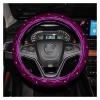 FUERU Car Steering Wheel Cover Set Universal Car Steering Wheel Cover Autumn and Winter Short Plush with Drill Car Interior (Color : 1#) view 1