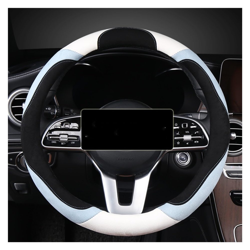 FUERU Car Steering Wheel Cover Set Universal Car Steering Wheel Cover Autumn and Winter Plush Sweat Absorption Breathable Car Interior (Color : 5#)