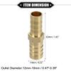VekAuto Car Engine Hose Fitting Connect Reducer, 12mm-10mm Straight Shape Hose Fitting Splicer Universal for Fuel Air Water Gas Oil view 3