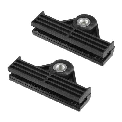 VekAuto 2 Pcs Window Door Glass Channel Retainer Clip, 2.76"x1.46"x0.47" Glass Regulator Holder Sash Clip Universal for Car Truck Van Durable Plastic Black