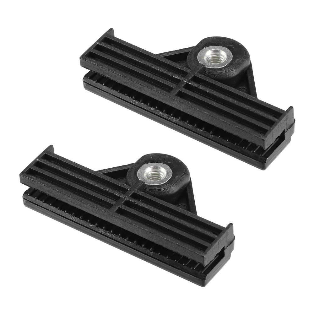 VekAuto 2 Pcs Window Door Glass Channel Retainer Clip, 2.76"x1.46"x0.47" Glass Regulator Holder Sash Clip Universal for Car Truck Van Durable Plastic Black