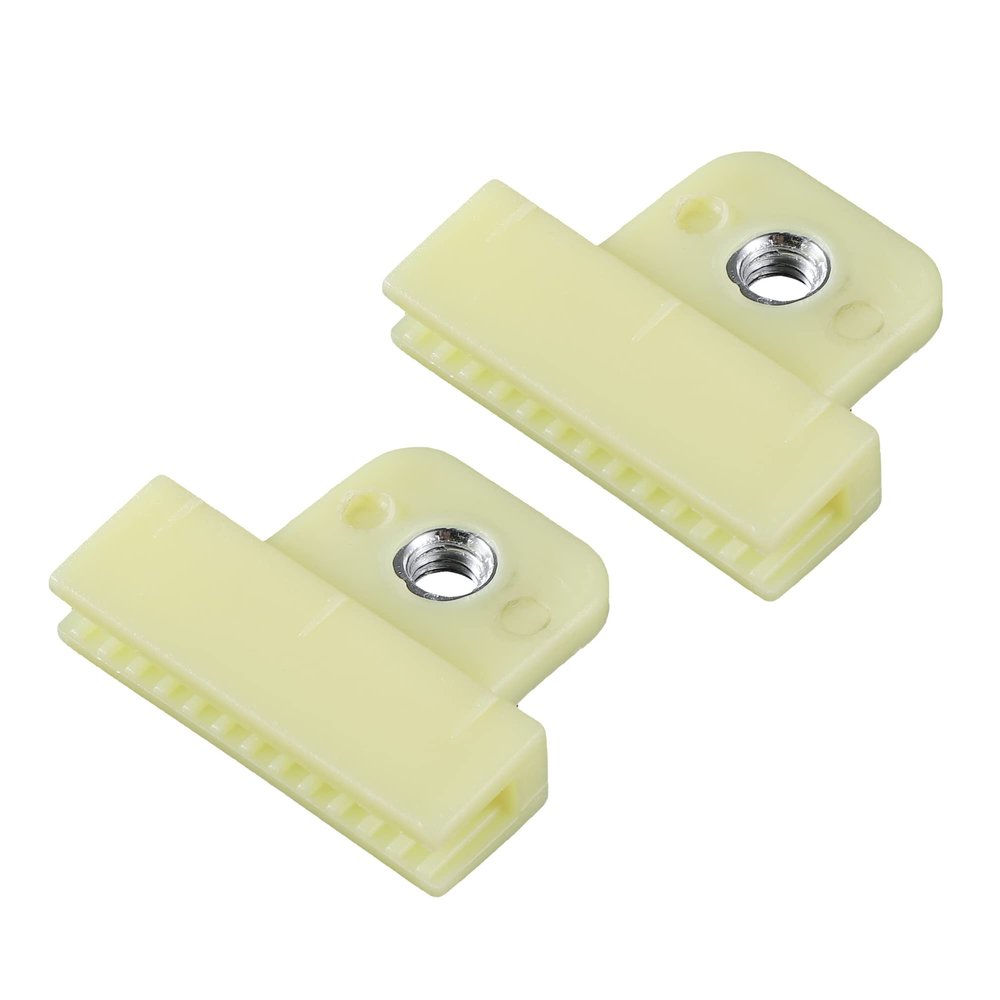 VekAuto 2 Pcs Window Door Glass Channel Retainer Clip, 1.57"x1.3"x0.35" Glass Regulator Holder Sash Clip Universal for Car Truck Van Durable Plastic Yellow