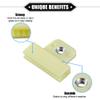 VekAuto 2 Pcs Window Door Glass Channel Retainer Clip, 1.57"x1.3"x0.35" Glass Regulator Holder Sash Clip Universal for Car Truck Van Durable Plastic Yellow view 3