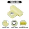 VekAuto 2 Pcs Window Door Glass Channel Retainer Clip, 1.57"x1.3"x0.35" Glass Regulator Holder Sash Clip Universal for Car Truck Van Durable Plastic Yellow view 4