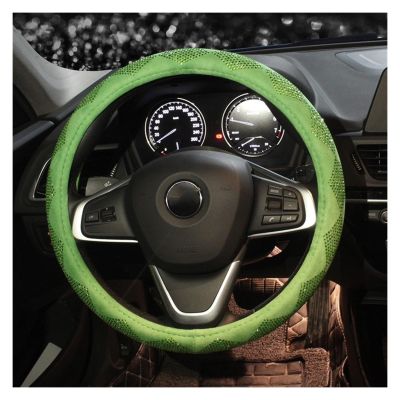 FUERU Car Steering Wheel Cover Set Universal Car Steering Wheel Cover Fashion Shiny Color Diamond Durable and Exquisite Car Interior (Color : 3#)