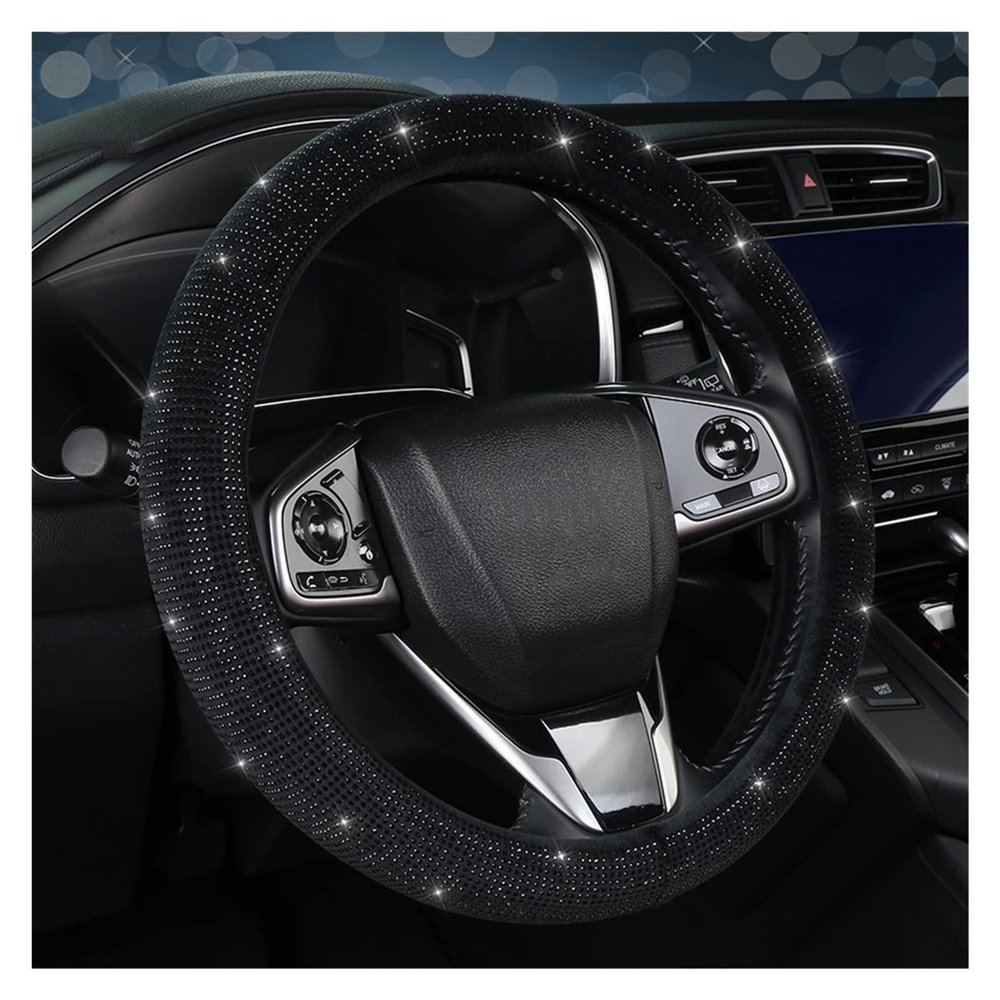 FUERU Car Steering Wheel Cover Set Universal Car Steering Wheel Cover with Drill Full Star Light Breathable Car Interior Gifts (Color : 4#)