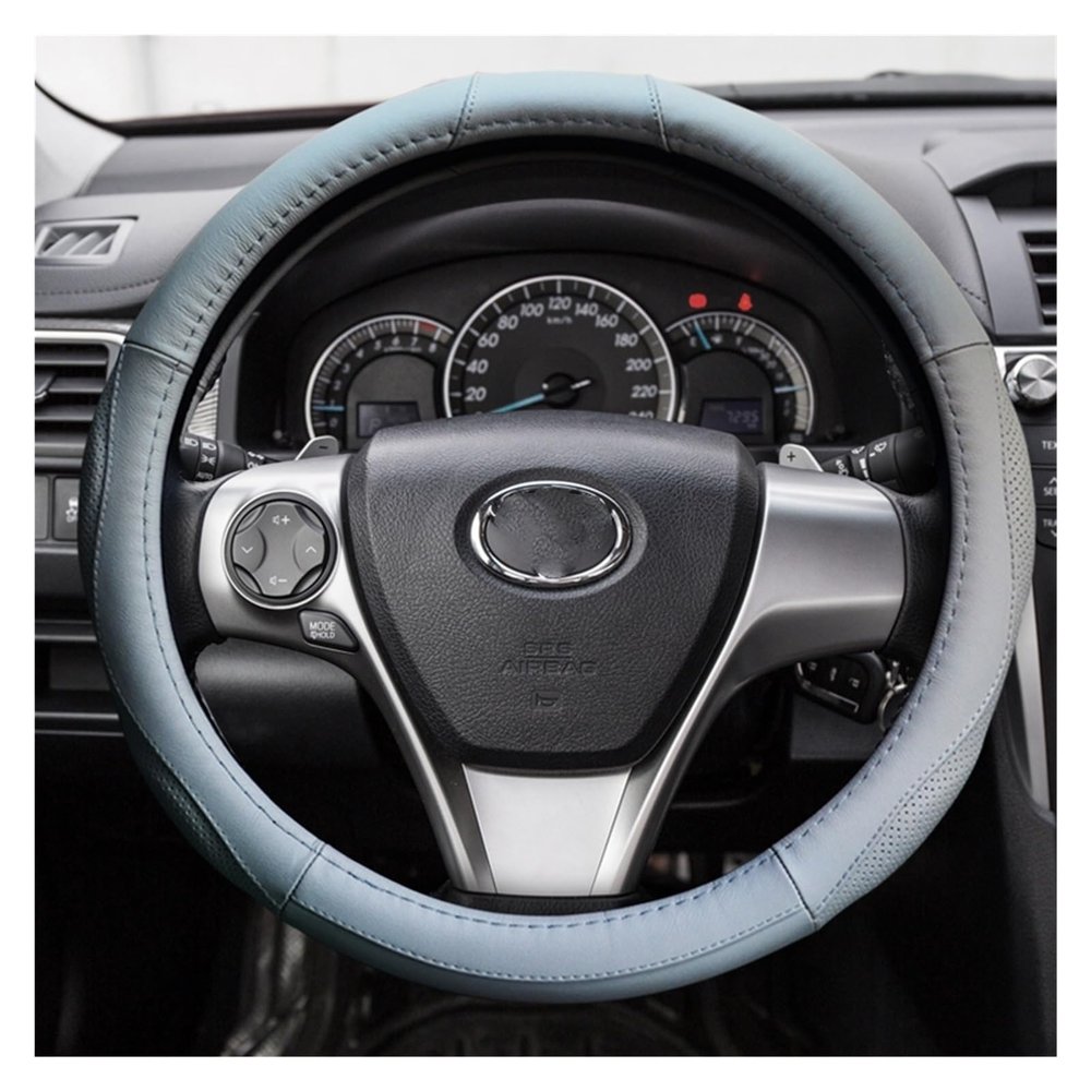 FUERU Car Steering Wheel Cover Set Universal Car Steering Wheel Cover Genuine Leather Grip Comfortable and Exquisite Car Interior (Color : 1#)