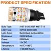 GLOFE Compatible with Dual Color 3157 LED Bulb 3057 4157 Anti Hyper Flash Load Resistor Amber/White Turn Signal Light for Standard Socket (Pack of 2) view 3