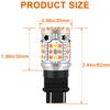 GLOFE Compatible with Dual Color 3157 LED Bulb 3057 4157 Anti Hyper Flash Load Resistor Amber/White Turn Signal Light for Standard Socket (Pack of 2) view 4