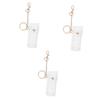 3pcs Lipstick Key Ring Car Key Ring Clear Lipstick Case Car Pendant Lipstick Cover Lipstick Ornament Car Key Holder Lip Gloss Keychain Handbag Hanging Keychain Trend Bag Pendant view 1