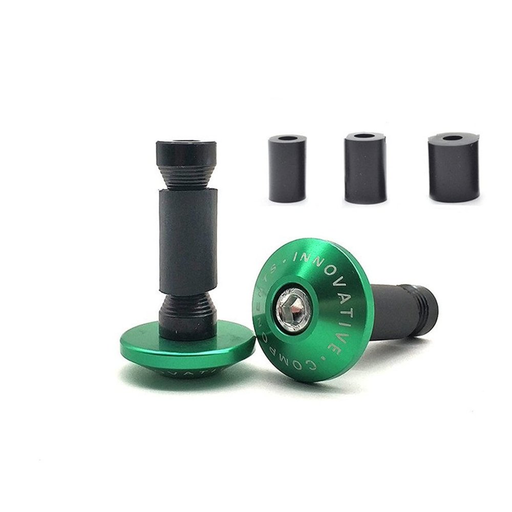 WITTYL Motorcycle Universal Motorcycle Handle End Bar Motocross Handlebar Grip Plug Cap for Suzuki DR 200 250 DR350 350 DRZ 400 650 DR650 Handle end(Verde)
