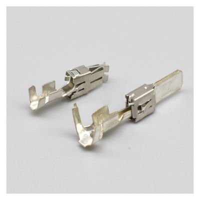 20/50Pcs 6.3mm Series Automotive Car Splices Wire Terminal Non-Insulated Male Female Crimp Terminals DJ6218B-E6.3B DJ6116-6.3C (Color : Male Female Terminal, Size : 20Pcs)