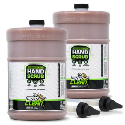 Grip Clean Ultra Heavy Duty Hand Cleaner for Mechanics Walnut Shell & Clay-Infused Technology Removes Grease, Oil & Paint Pro-Grade Industrial Hand Soap with Cherry Scent - 2 Gallon (Pack of 1)