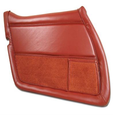 Leather Driver Side Door Panel W/Map Pocket - Saffron - For 1978 Corvette