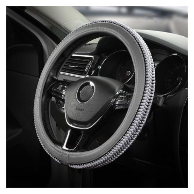 FUERU Car Steering Wheel Cover Set Universal Car Steering Wheel Cover Breathable Ice Silk Ultra-Thin Fit Fashion Car Interior (Color : 7#)