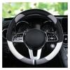 FUERU Car Steering Wheel Cover Set Universal Car Steering Wheel Cover Real Leather Ultra-Thin Waterproof Anti-Wrinkle Car Interior (Color : 2#) view 1