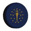 Cafetime Indiana in State Flag Spare Tire Cover Wheel Protectors Covers Dust Proof 17 Inch Wheel Covers Universal for Trailer RV SUV Truck Camper Travel Trailers view 1