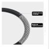 FUERU Car Steering Wheel Cover Set Universal Car Steering Wheel Cover Linen Leather Waterproof Anti-Wrinkle Delicate Car Interior (Color : 3#) view 3