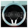 FUERU Car Steering Wheel Cover Set Universal Car Steering Wheel Cover Genuine Leather Waterproof Anti-Wrinkle Delicate Car Interior (Color : 1#) view 1
