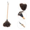 1pc Soft Hair Duster Automatic Mop Hand Duster Black Mops Cleaning Gadgets Sweeper Ladlebroom Retractable Furniture Ostrich Solid Wood view 4