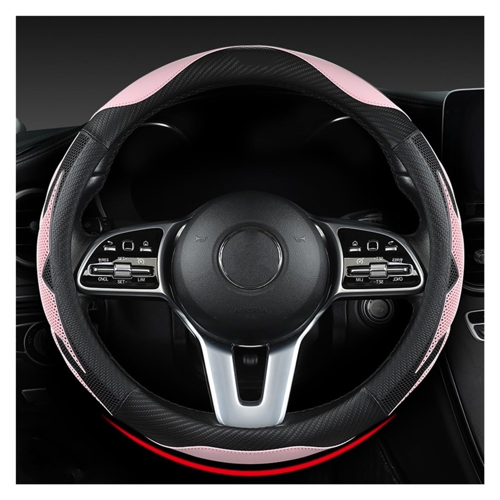 FUERU Car Steering Wheel Cover Set Universal Car Steering Wheel Cover Breathable Silicone Comfortable Shock-Absorbing Car Interior (Color : 3#)