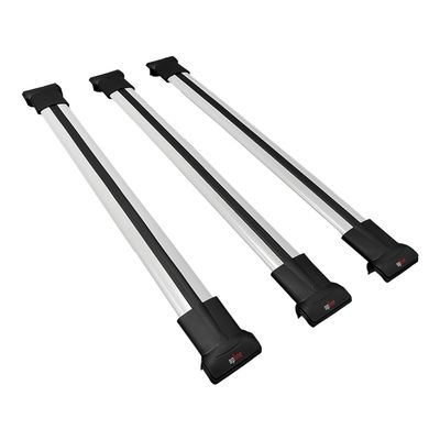accessorypart Compatible with Renault Duster 2 (HM) 2018-2024 Fly Model Car Roof Rack Cross Bar Gray Aluminium 3 Bars