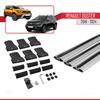 accessorypart Compatible with Renault Duster 2 (HM) 2018-2024 Fly Model Car Roof Rack Cross Bar Gray Aluminium 3 Bars view 4