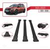 accessorypart Compatible with Dacia Jogger 2021-2026 Fly Model Car Roof Rack Cross Bar Black Aluminium 3 Bars view 3