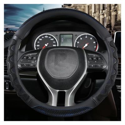 FUERU Car Steering Wheel Cover Set Universal Car Steering Wheel Cover Genuine Leather Grip Comfortable Fashion Car Interior (Color : 3#)