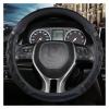 FUERU Car Steering Wheel Cover Set Universal Car Steering Wheel Cover Genuine Leather Grip Comfortable Fashion Car Interior (Color : 3#) view 1
