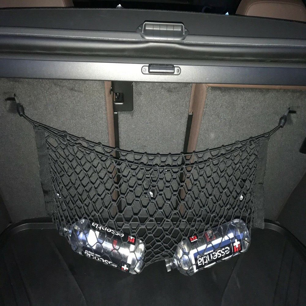 EACCESSORIES EA Rear Seats Organizer Cargo Net for Land Rover Defender 2020-2026 Envelope Style Cargo Net for SUV Premium Mesh Car Trunk Organizer Vehicle Carrier StorageCompatible with Defender