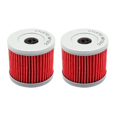 Oil Filter For Suzuki ALT125 ALT185 CS125 GN125 GN 125 GS125 Marauder GZ 125 LT125 LT185 Quadsport LTZ90 SP100 SP125 (Color : 2pcs-red)