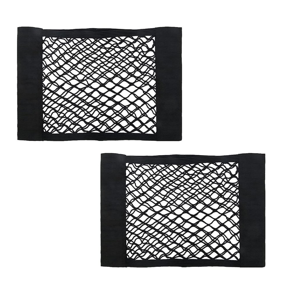 2PCS Universal Car Pouch Mesh Ceiling Netting Storage Black