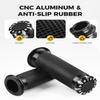 GZYF 1" Motorcycle Grips Non-Slip Handlebar Grips 25.4mm Aluminum Black Universal for Harley Davidson for Touring for Sportster Dyna for Softail Cruiser Chopper Custom Bikes,Fits Cable Throttle Only view 3