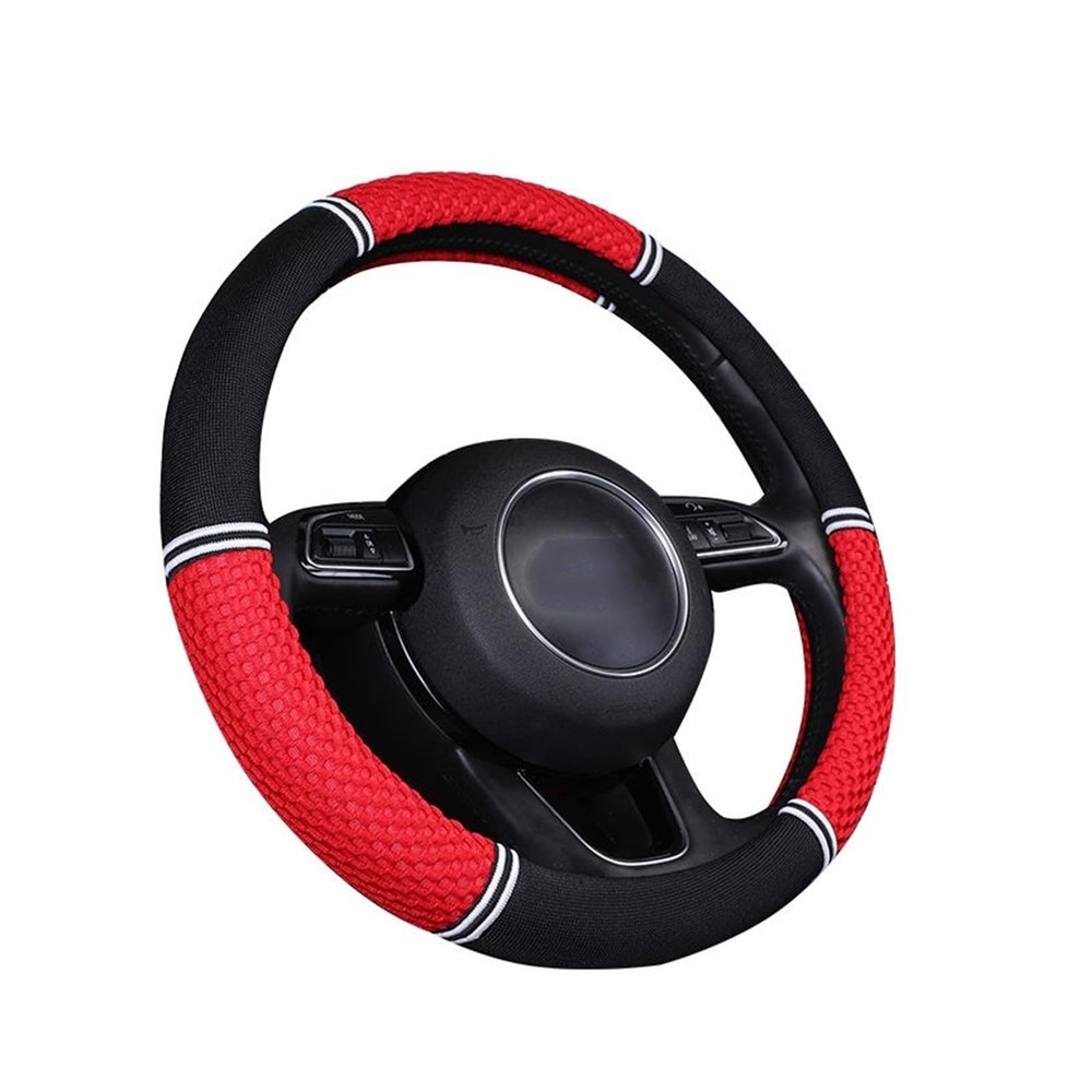 FUERU Car Steering Wheel Cover Set Universal Car Steering Wheel Cover Ice Silk Soft Skin-Friendly Breathable Fashion Car Interior (Color : 1#)