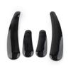 GZYF Motorcycle Curved Swingarm Frame Insert Set Chrome ABS Plastic 4pcs for Harley for Softail Models 08-up model Black view 1