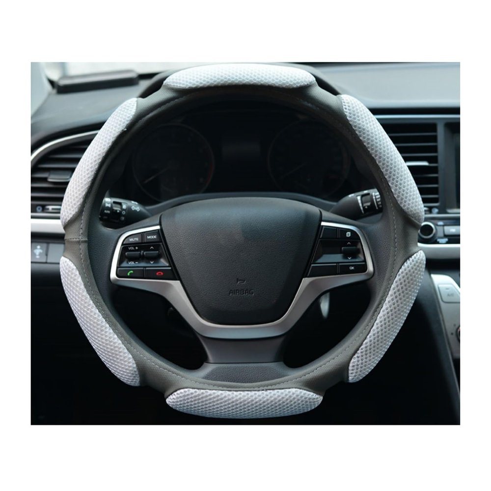 FUERU Car Steering Wheel Cover Set Universal Car Steering Wheel Cover Ice Silk Touch Comfortable Fashion Car Interiors Gift (Color : 5#)