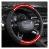 FUERU Car Steering Wheel Cover Set Universal Car Steering Wheel Cover Mahogany Leather Four Seasons Universal Car Interior (Color : 1#) view 1
