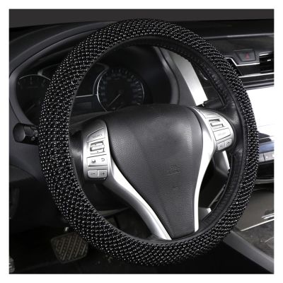 FUERU Car Steering Wheel Cover Set Car Steering Wheel Cover Natural Wood Beads Four Seasons Universal Fashion Car Interior (Color : 1#)